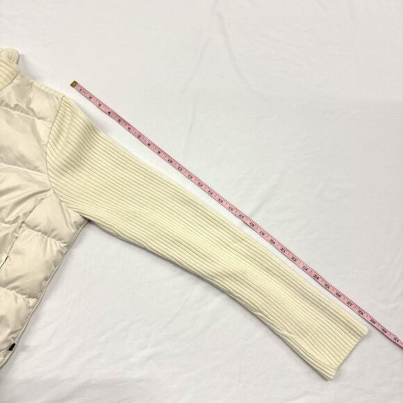 Polo Jeans Co Ralph Lauren Jacket Women White XL Knit Down Puffer Sweater Hybrid - Picture 9 of 11